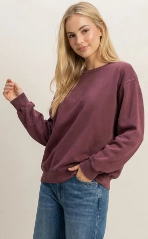 Ellie mineral wash crewneck