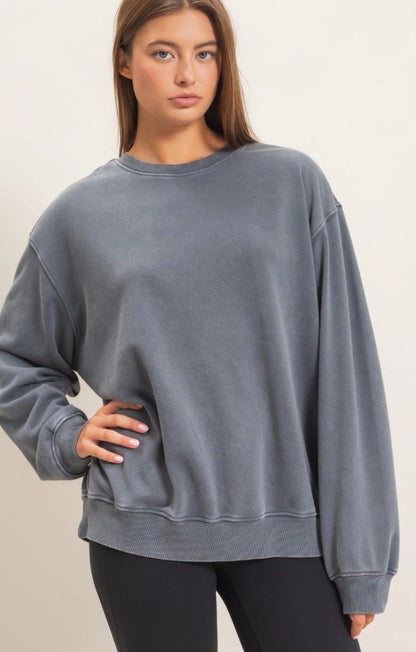 Ellie mineral wash crewneck