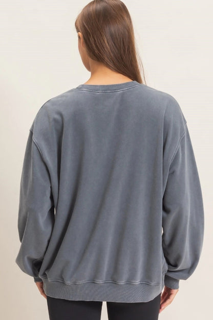 Ellie mineral wash crewneck