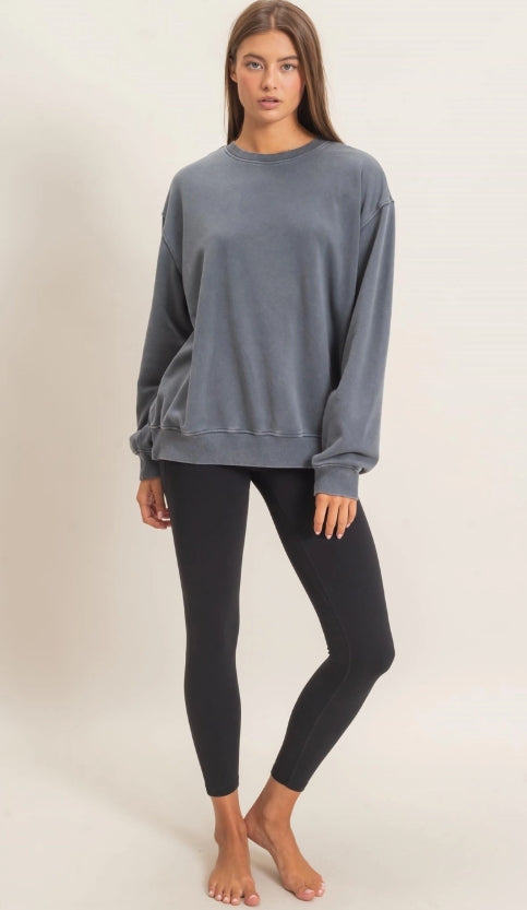 Ellie mineral wash crewneck