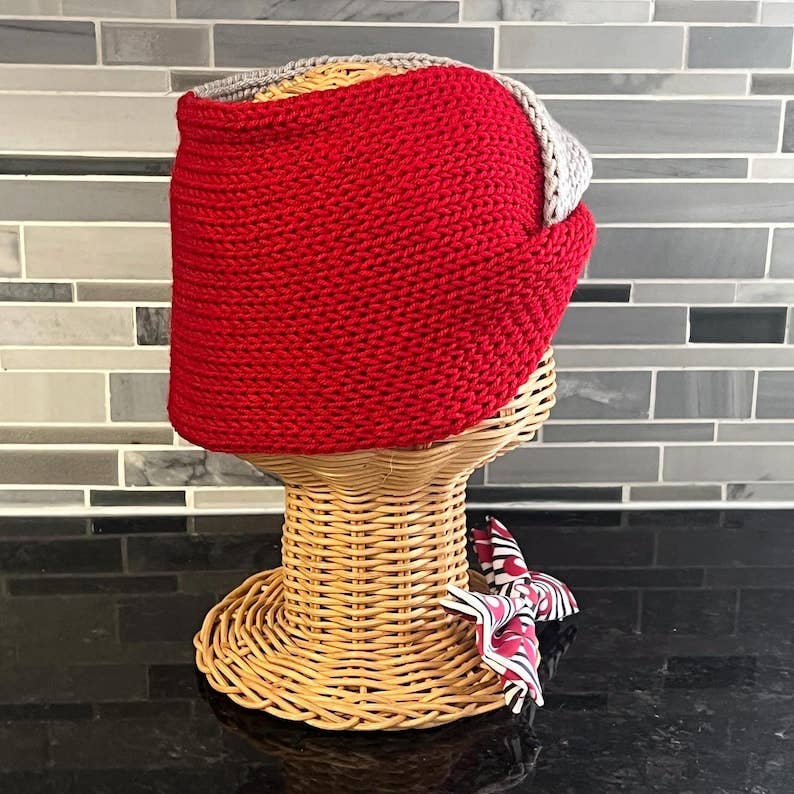 Scarlet Game Day Knit Headband, handmade in USA