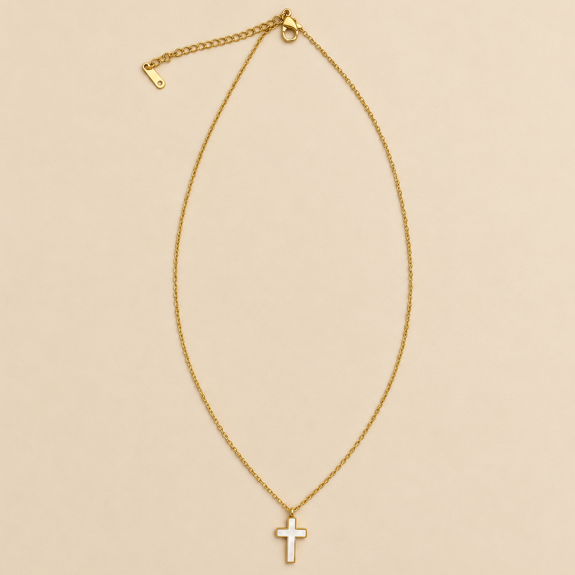 Emmalynn 18K STAINLESS STEEL TARNISH FREE CROSS NECKLACE