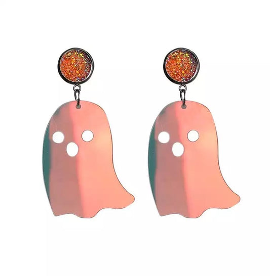 Iridescent ghost earrings